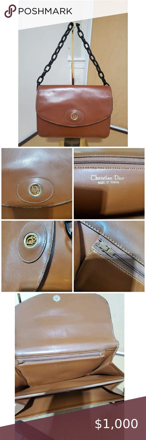 1980's dior vintage bag|authentic christian dior shoulder bag.